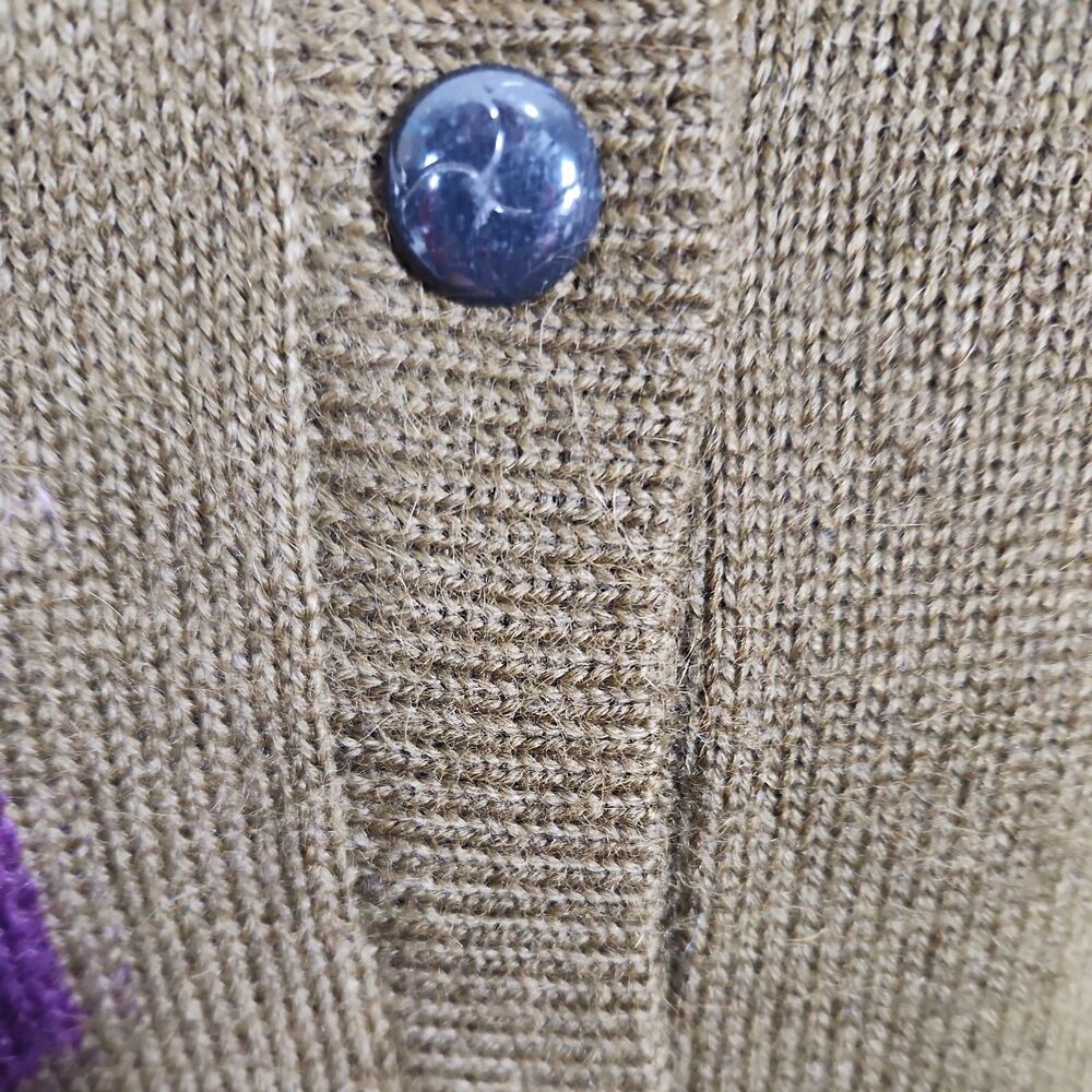 Vtg Loreto Peruvian Baby Alpaca Wool Cardigan Sweater Women Small - Picture 5 of 10